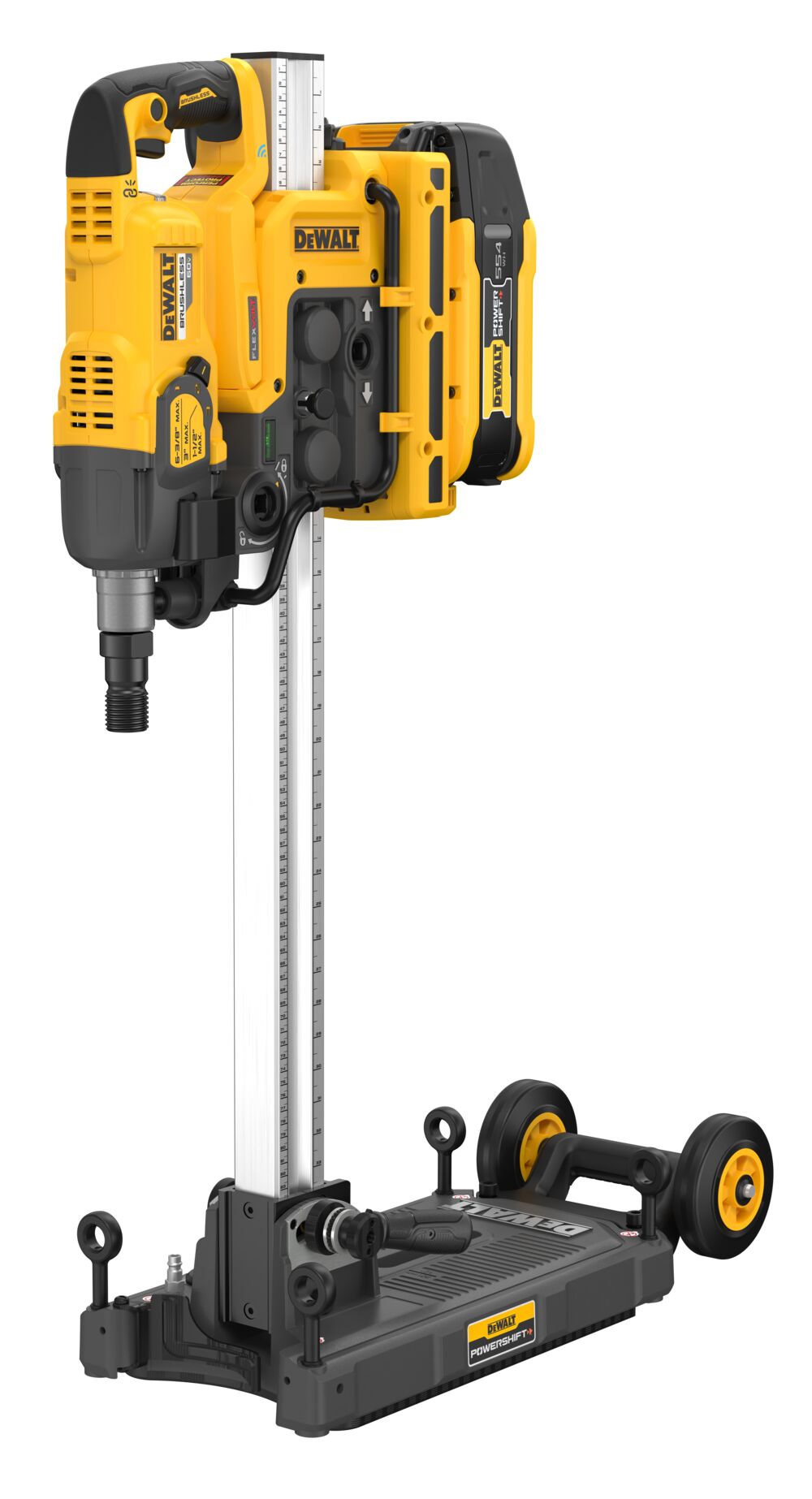 DEWALT POWERSHIFT™ 6.375IN CORE DRILL STAND KIT on white background