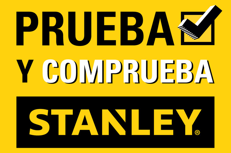  STANLEY Prueba y comprueba Campaign Logo Yellow Background